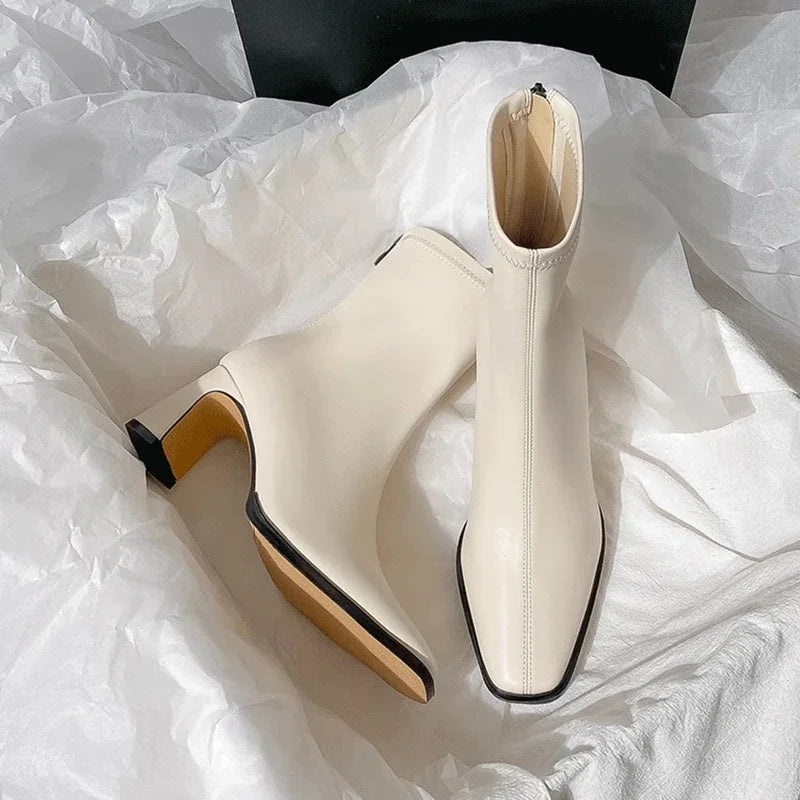 Botines Vintage de Cuero Sintético