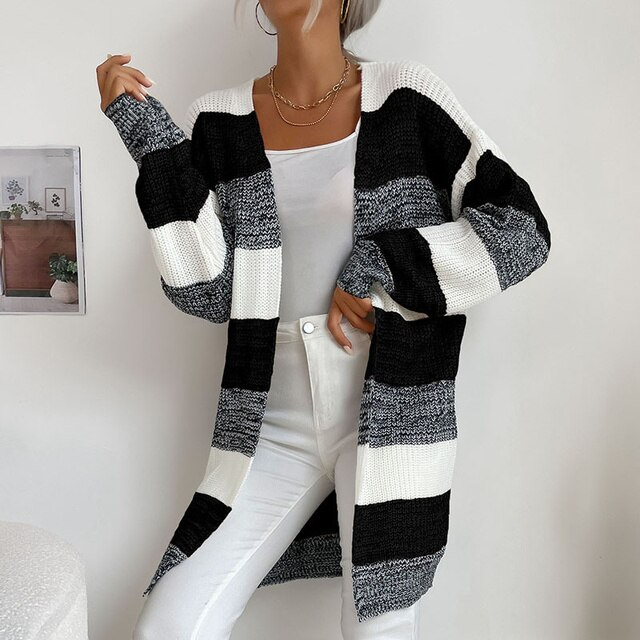Jersey Largo de Punto Patchwork