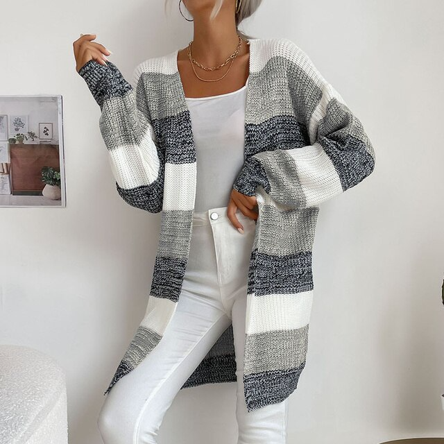 Jersey Largo de Punto Patchwork