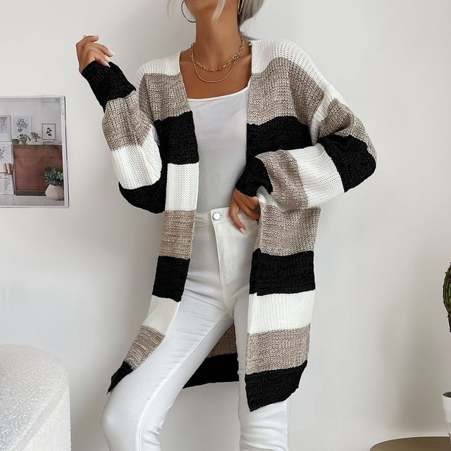 Jersey Largo de Punto Patchwork
