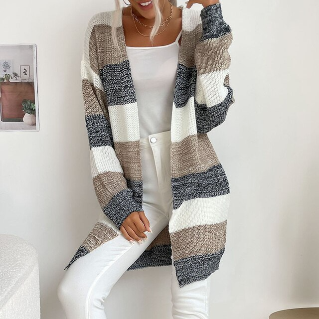 Jersey Largo de Punto Patchwork