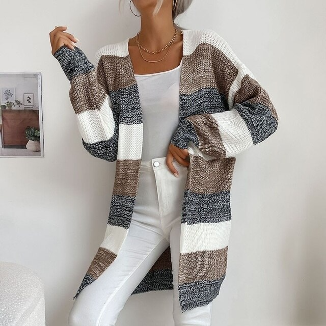 Jersey Largo de Punto Patchwork