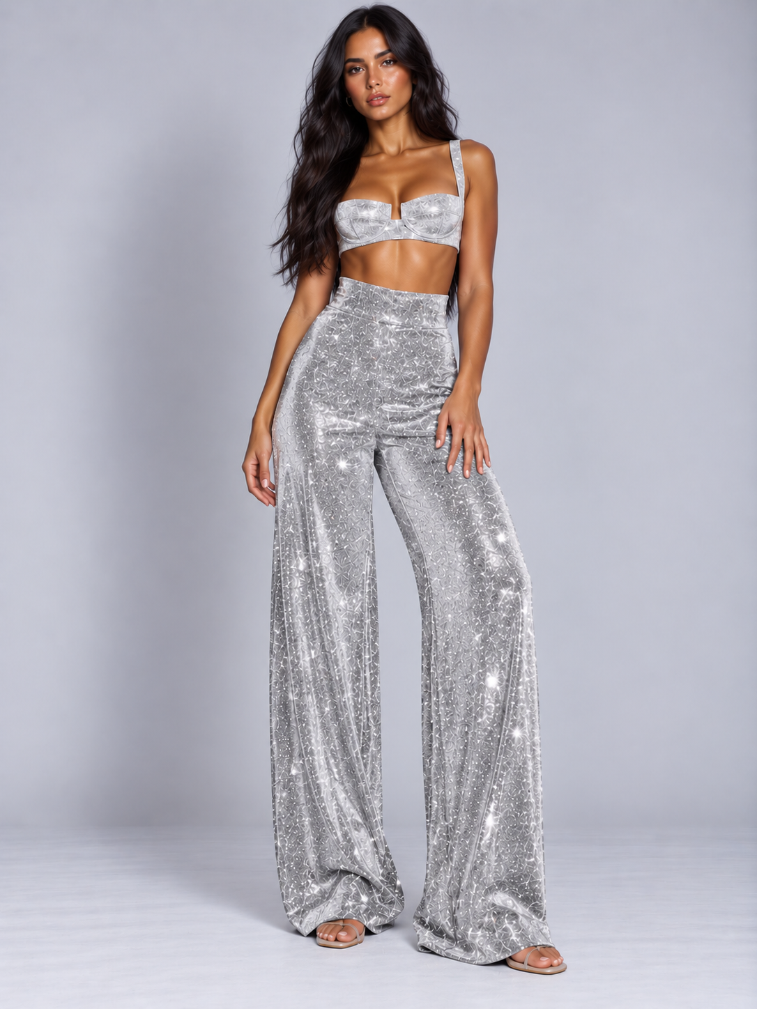 Pantalones con purpurina
