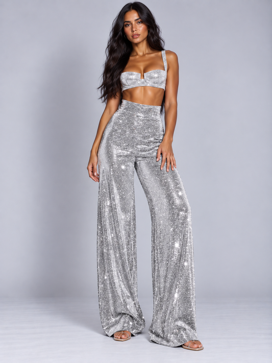 Pantalones con purpurina