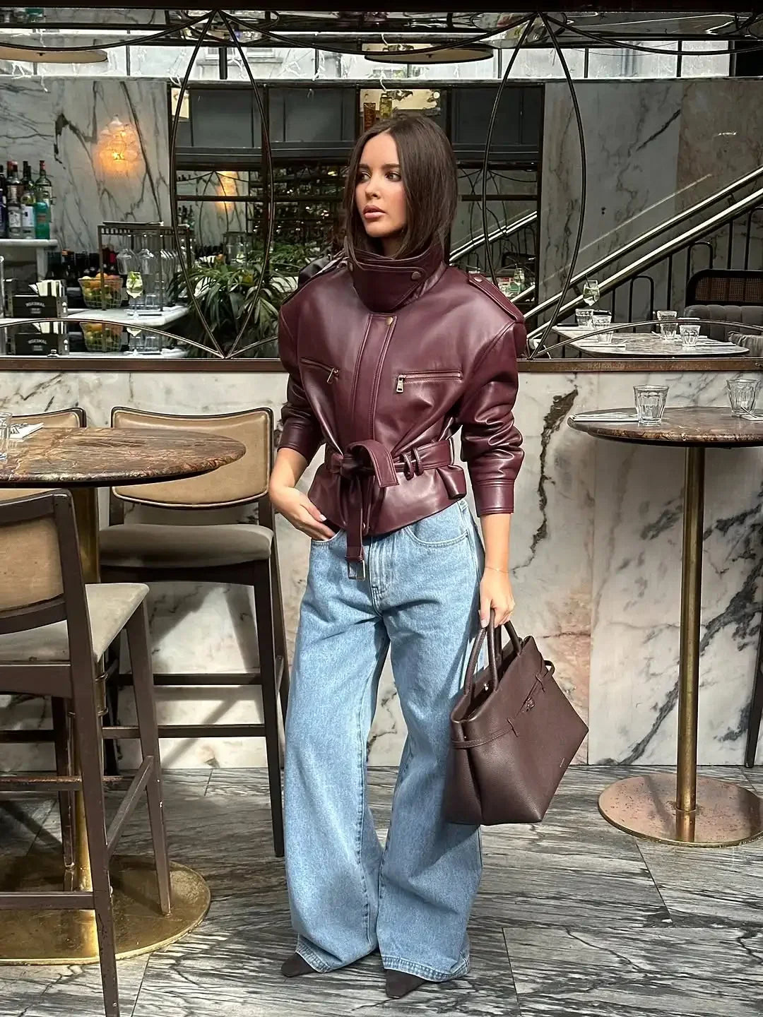 Chaqueta Burdeos para Mujer
