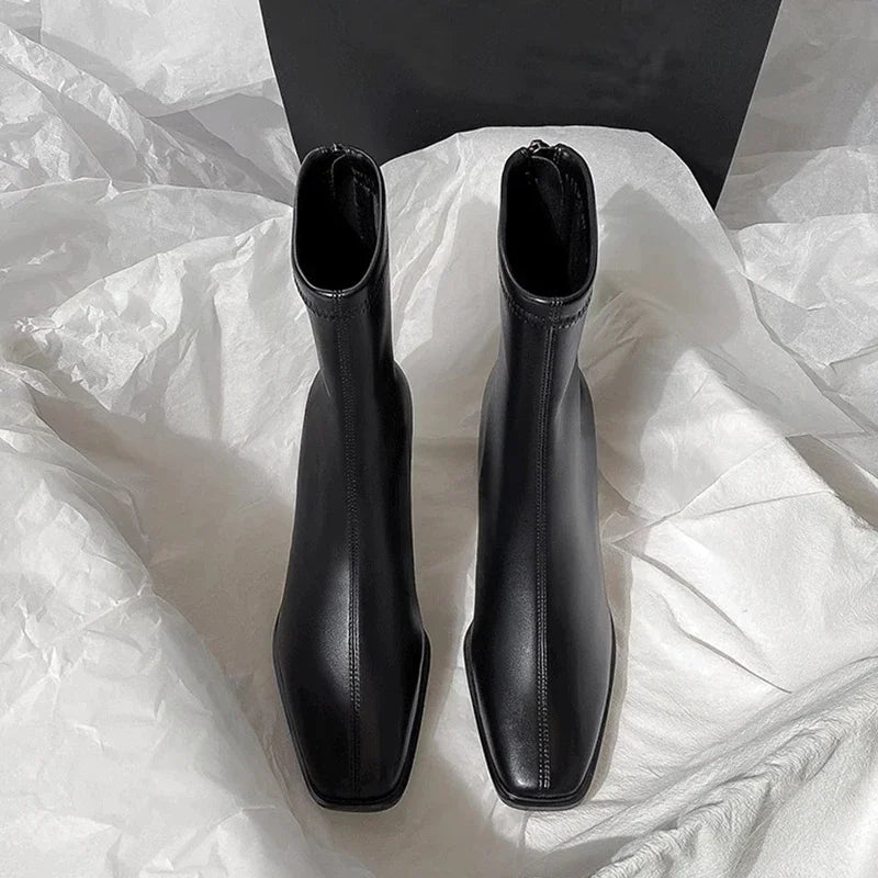 Botines Vintage de Cuero Sintético