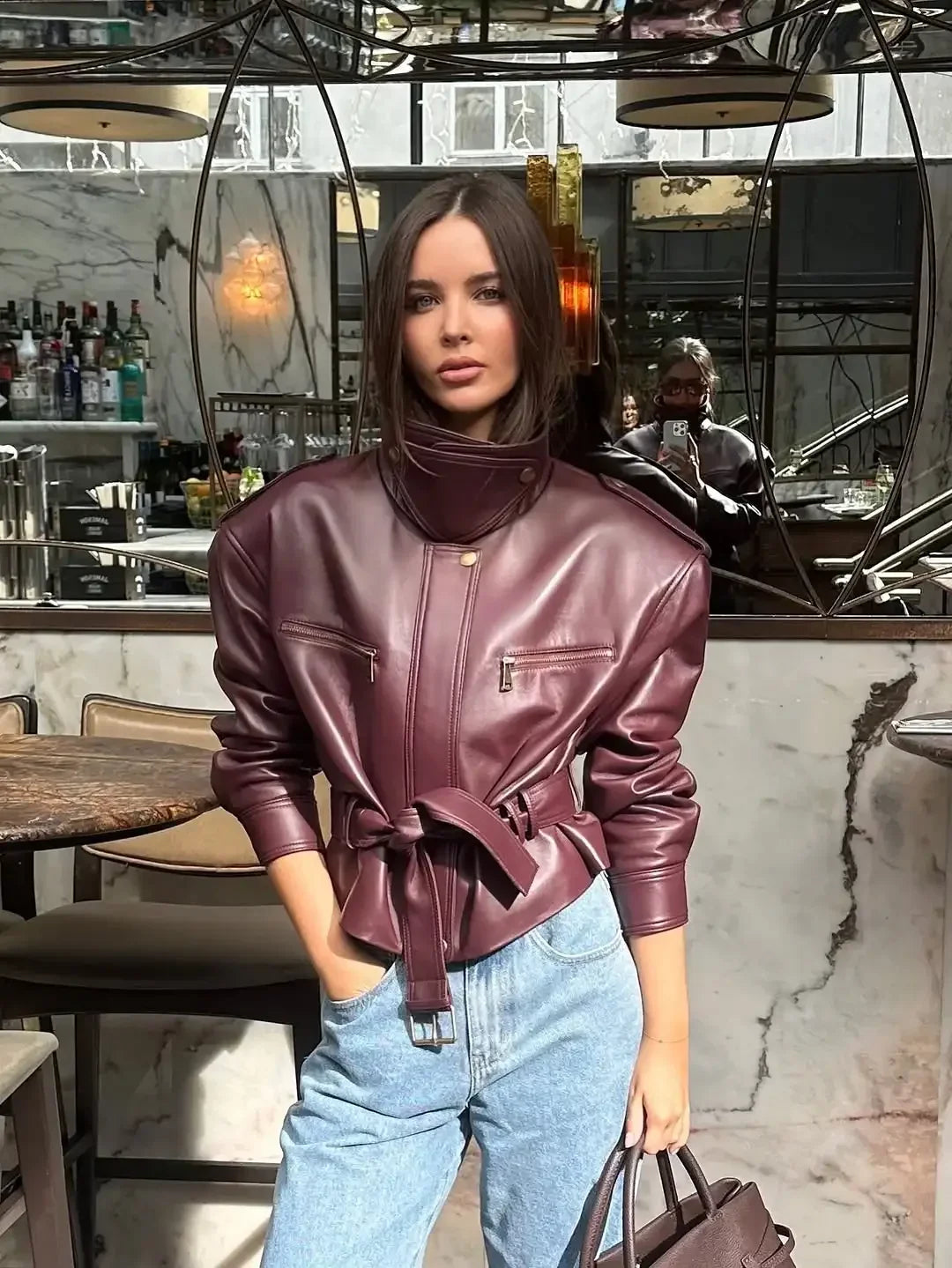 Chaqueta Burdeos para Mujer