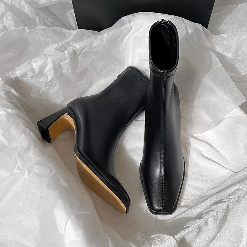 Botines Vintage de Cuero Sintético