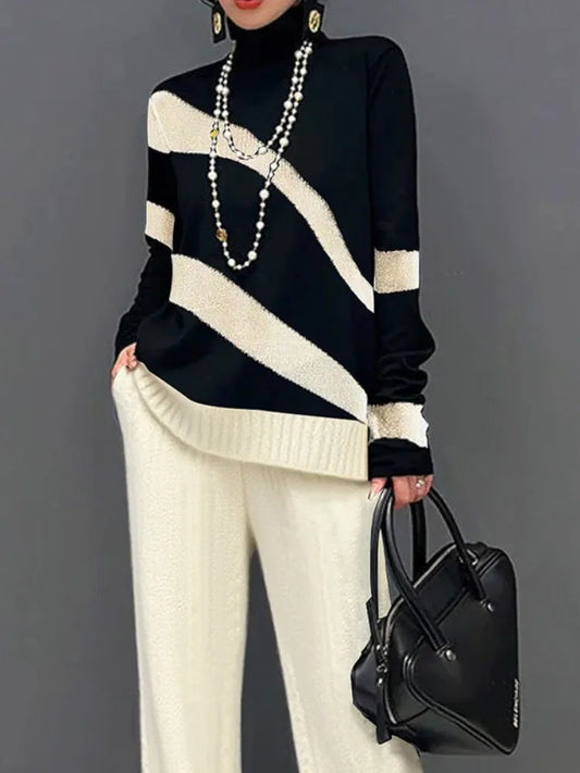 Jersey de Punto con Cuello Alto