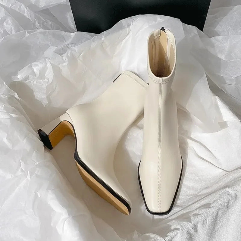 Botines Vintage de Cuero Sintético